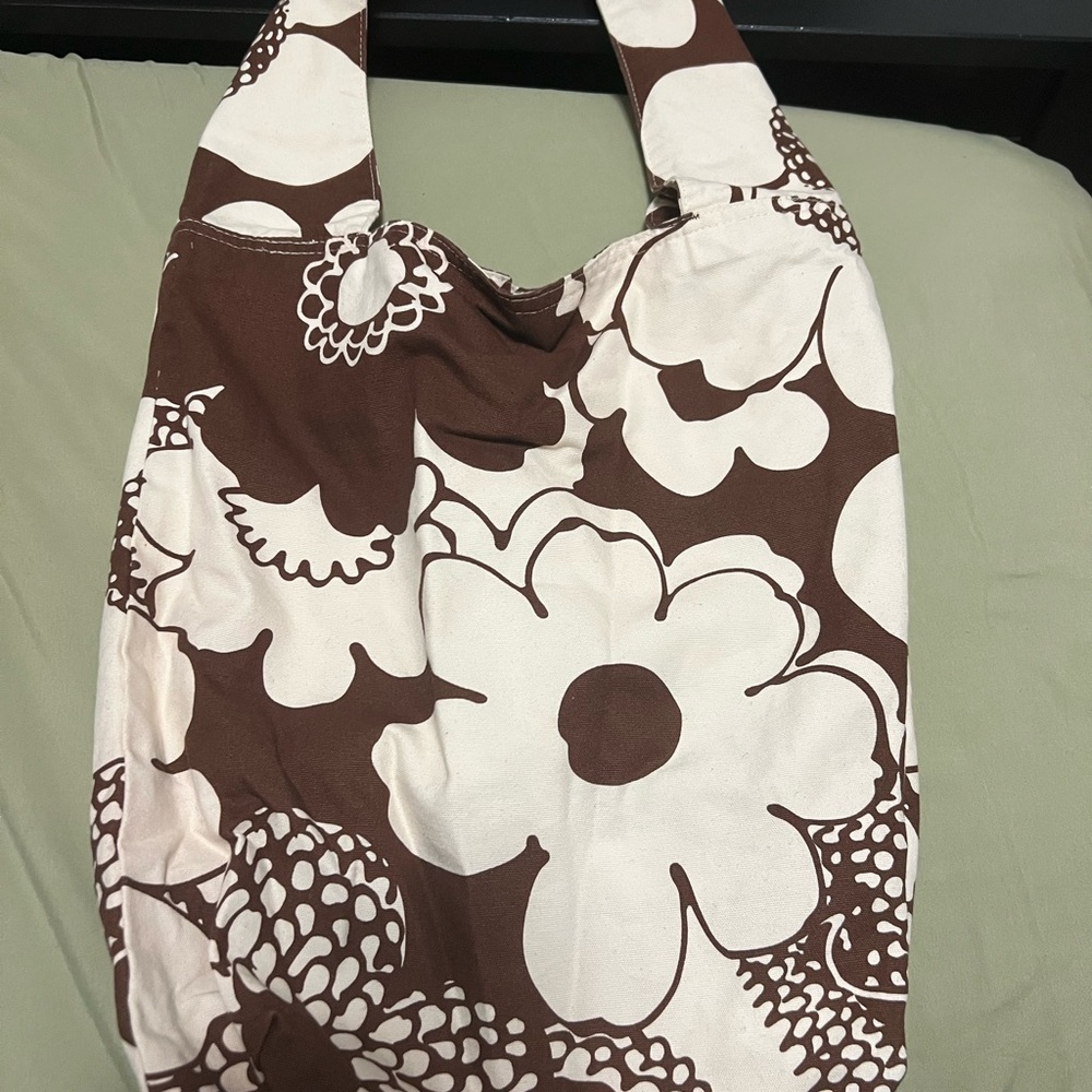Floral Brown and Cream Women's Bag